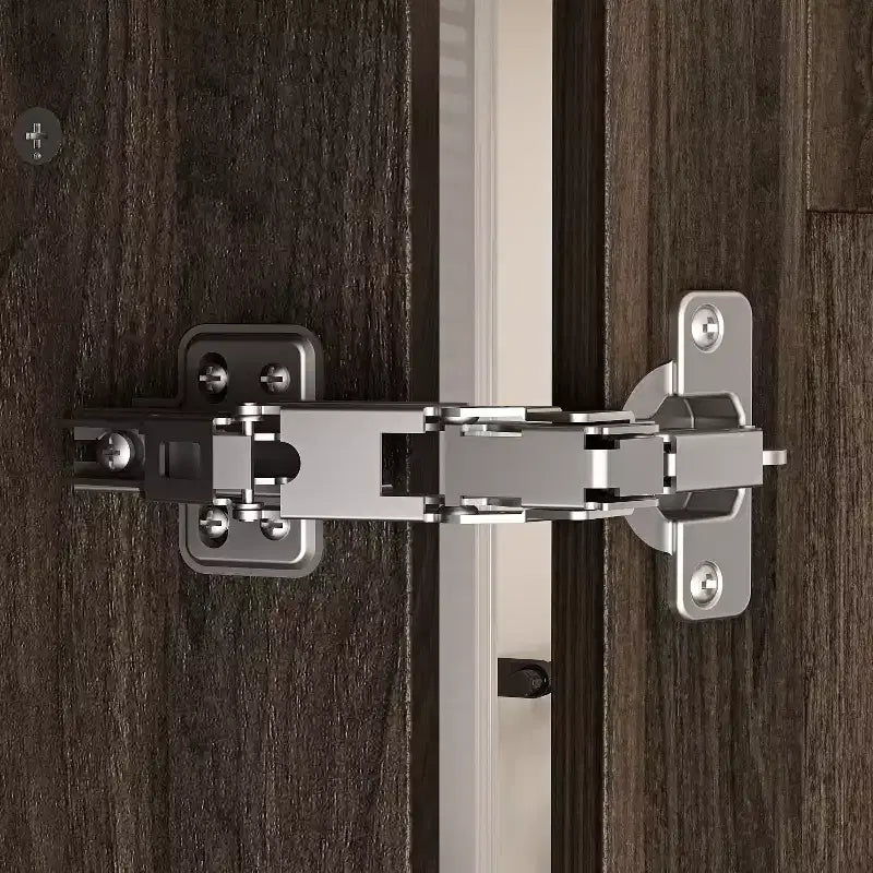 Armoire de garde-manger brune à 4 portes avec charnières réglables