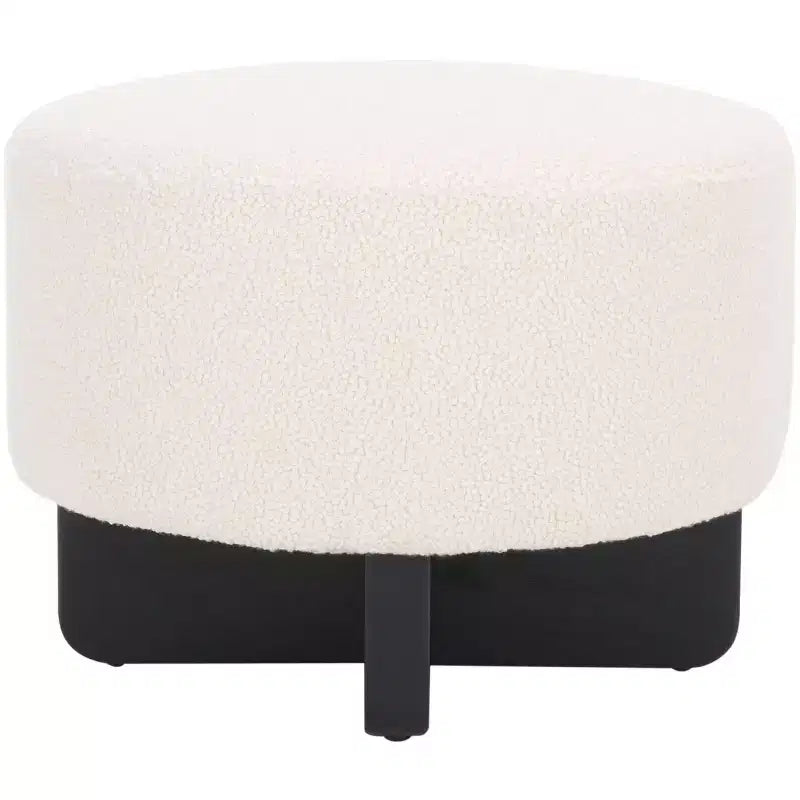 Riah Boucle Round Ottoman - OTT4504 - Safavieh