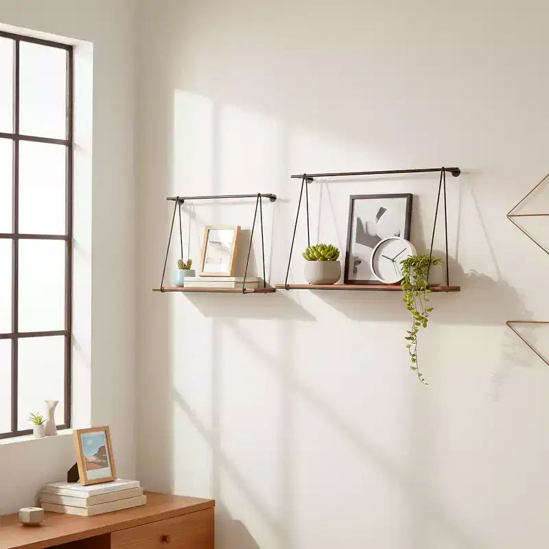 Jardinières modernes en résine avec pieds en bois - Conteneurs décoratifs pour plantes intérieures et extérieures pour la décoration de la maison et du jardin - Lot de 2 - 12 et 10, Noir