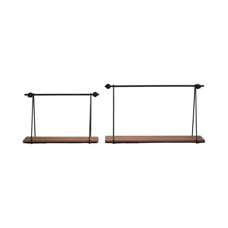 Jardinières modernes en résine avec pieds en bois - Conteneurs décoratifs pour plantes intérieures et extérieures pour la décoration de la maison et du jardin - Lot de 2 - 12 et 10, Noir