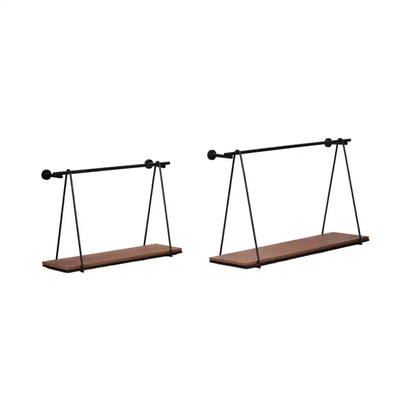 Jardinières modernes en résine avec pieds en bois - Conteneurs décoratifs pour plantes intérieures et extérieures pour la décoration de la maison et du jardin - Lot de 2 - 12 et 10, Noir