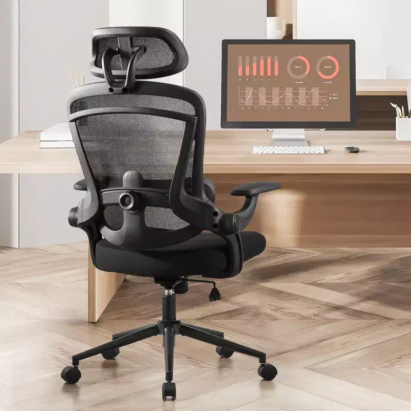 Chaise de Bureau Ergonomique Hauteur Réglable pour Ordinateur | Noir