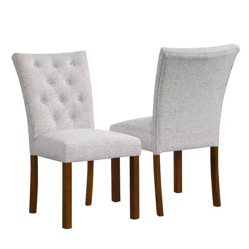 Lot de 2 chaises de salle à manger Parsons à dossier touffeté Cadre en contreplaqué, capacité de 136 kg