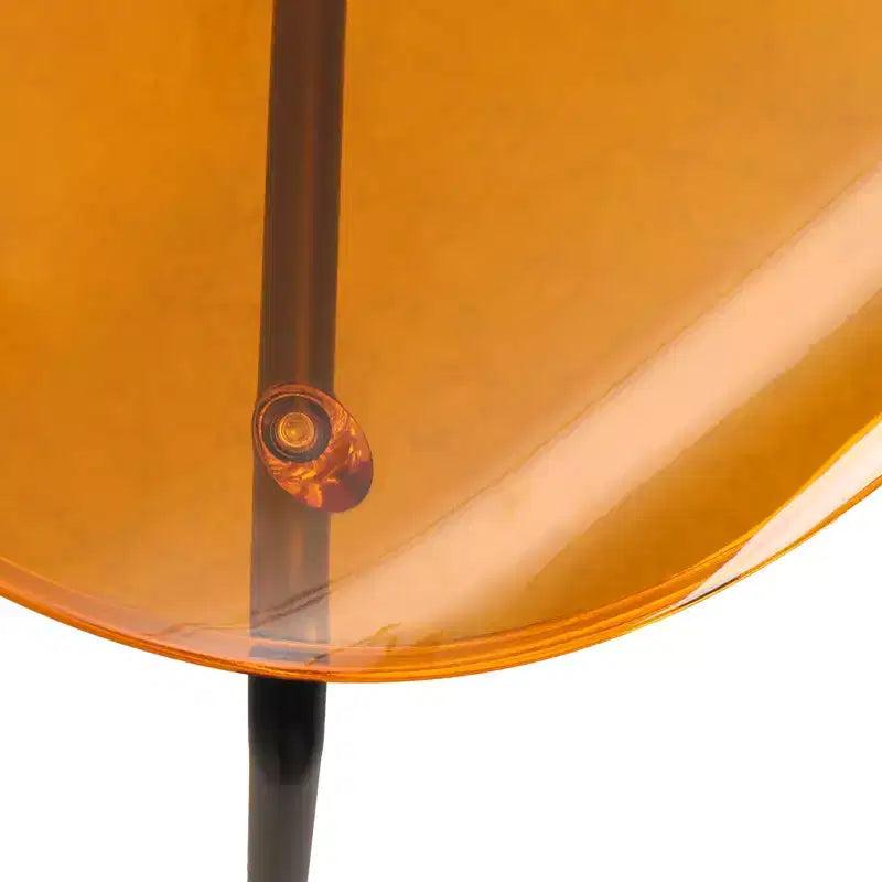 Chaises de salle à manger transparentes par lot de 4, empilables avec dossier incurvé et pieds en acier inoxydable noir pour cuisine ou salle à manger
