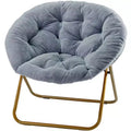 JIONJOY Foldable Faux Fur Saucer Chair - Gift-Ready Cozy Lounge Chair for Teens, Portable Seat for Bedroom, Dorm, Birthday Gifts