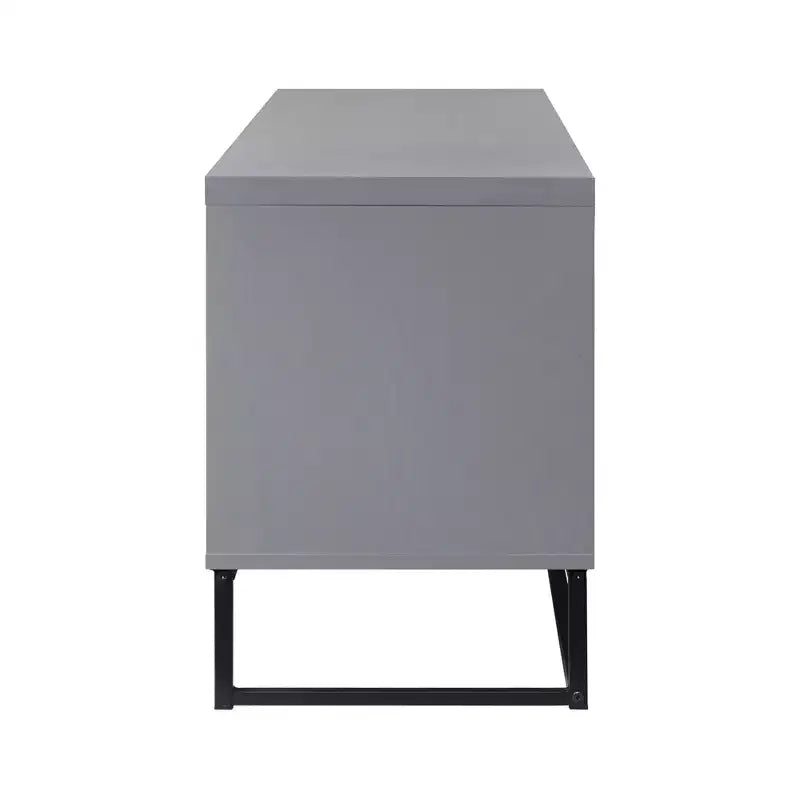 Meuble TV en bois de 119 cm avec 2 armoires de rangement, convient aux téléviseurs jusqu'à 127 cm.