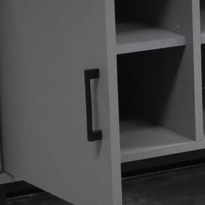 Meuble TV en bois de 119 cm avec 2 armoires de rangement, convient aux téléviseurs jusqu'à 127 cm.
