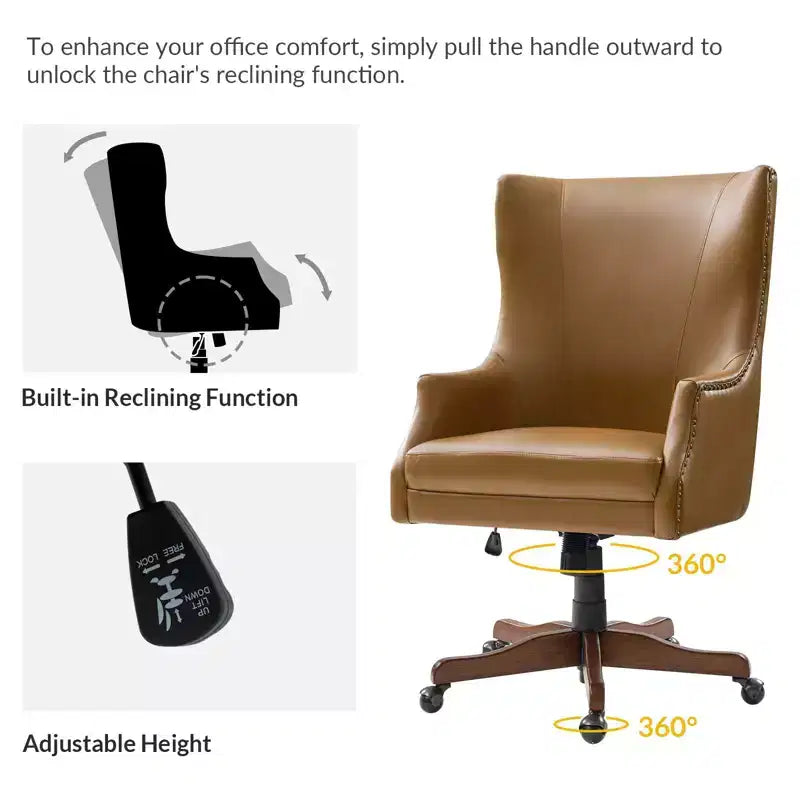 Fauteuil de bureau  avec base pivotante à 360 degrés