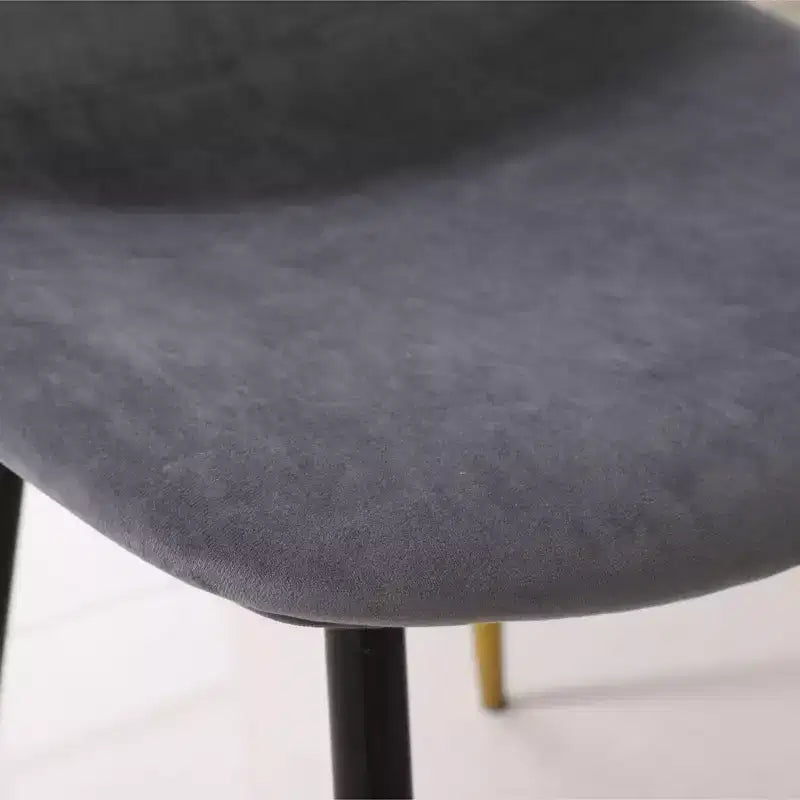 Chaises de salle à manger contemporaines en tissu, grises, lot de 4
