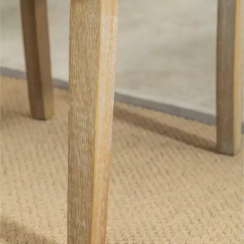 Chaise de salle à manger Parsons capitonnée en bois massif, grise, ensemble de 2